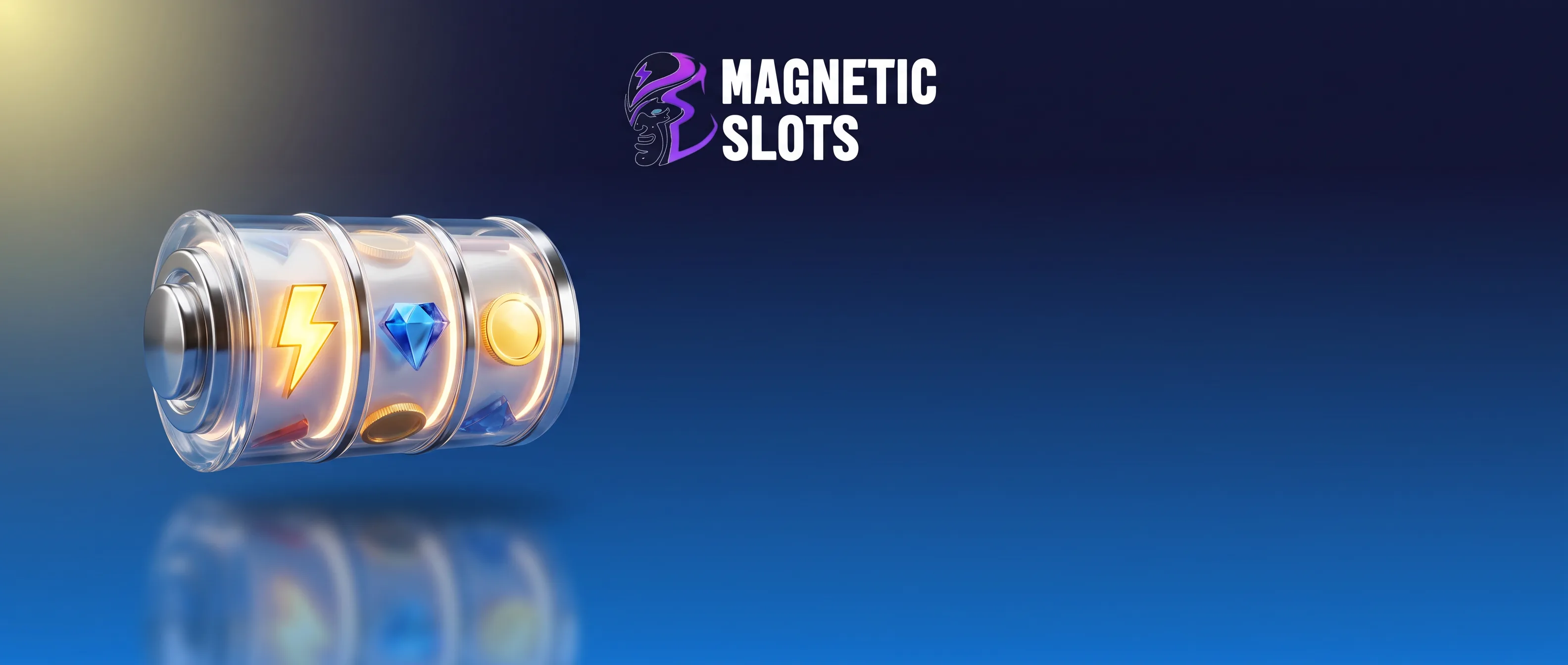 Rulli in vetro Magnetic Slots con fulmine, diamante e moneta